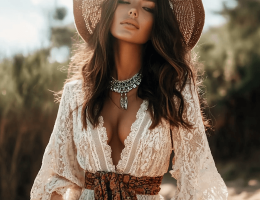 robe dentelle boho chic